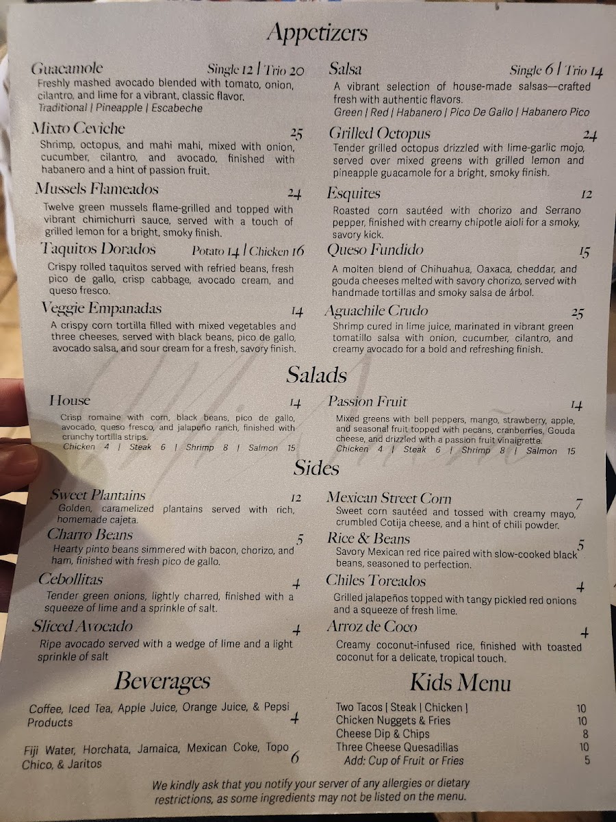 Menu Mi Sueño Upscale Mexican Cuisine & Cocktails-2